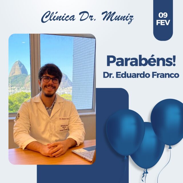 Hoje é dia de comemorar a vida de quem faz a diferença todos os dias com dedicação, ética e cuidado.
Desejamos um novo ano repleto de saúde, sucesso e boas energias.Feliz aniversário, Dr. Eduardo! 🎉Com carinho,
Equipe Clínica Dr. Muniz 💙