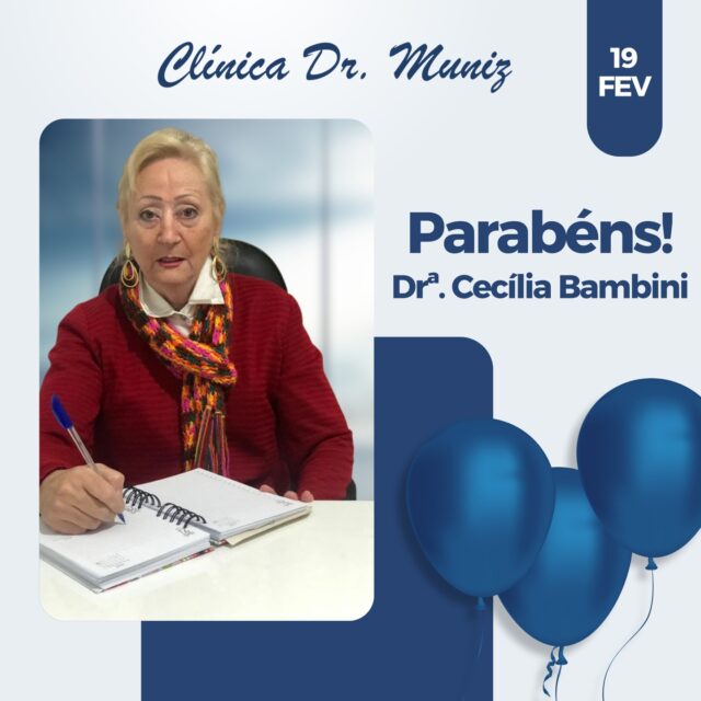 Hoje é dia de comemorar a vida de quem faz a diferença todos os dias com dedicação, ética e cuidado.
Desejamos um novo ano repleto de saúde, sucesso e boas energias.Feliz aniversário, Drª. Cecília! 🎉Com carinho,
Equipe Clínica Dr. Muniz 💙