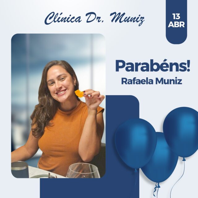 Hoje é dia de comemorar a vida de quem faz a diferença todos os dias com dedicação, ética e cuidado.
Desejamos um novo ano repleto de saúde, sucesso e boas energias.Feliz aniversário, Rafa! 🎉Com carinho,
Equipe Clínica Dr. Muniz 💙
