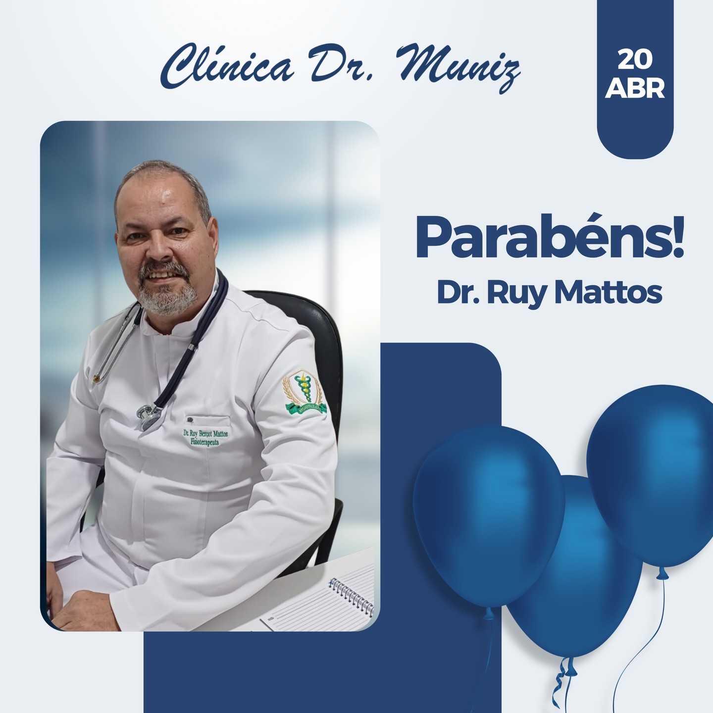 Hoje é dia de comemorar a vida de quem faz a diferença todos os dias com dedicação, ética e cuidado.
Desejamos um novo ano repleto de saúde, sucesso e boas energias.Feliz aniversário, Dr. Ruy! 🎉Com carinho,
Equipe Clínica Dr. Muniz 💙